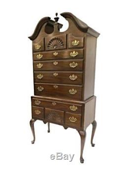 Drexel Queen Anne Style Mahogany Highboy Chest Dresser Cabinet Armoire ...