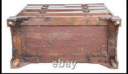 1800 mahogany chippendale bracket foot dresser chest of drawers 42x40x20