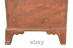 18th C Antique Pennsylvania Chippendale Faux Mahogany Grain Painted Blanket Box