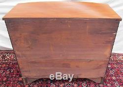 18th C Federal Period Boston Bow Front Mahogany Antique Dresser / Chest