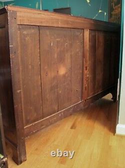 18th c. English Mahogany Hinged Lid Blanket Chest of Drawers Dresser Mule Chest