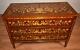 1910s Antique French inlaid dutch marquetry Mahogany Dresser chest commode