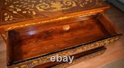 1910s Antique French inlaid dutch marquetry Mahogany Dresser chest commode