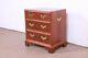 1980s Baker Furniture Georgian Mahogany and Yew Wood Commode or Bachelor Chest