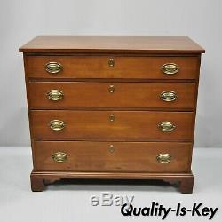 19th C. Antique Mahogany Federal Dresser Commode Bachelor Chest of Drawers