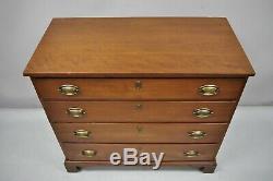 19th C. Antique Mahogany Federal Dresser Commode Bachelor Chest of Drawers
