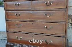 19th Century Georgian Mahogany Banded Chest of Drawers