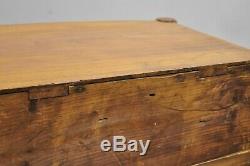 19th Century Sheraton 4 Drawer Mahogany Bow Front Bachelor Chest Dresser