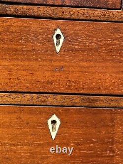 20th C Federal Antique Style Mahogany Jewelry Chest / Dresser Box