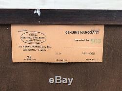 20th C Henkel Harris Mahogany Federal Antique Style Dresser / Chest