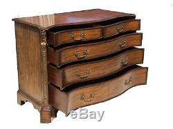 20th C Maitland Smith Chippendale Antique Style Mahogany Dresser / Chest