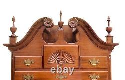 20th C Queen Anne Antique Style Mahogany Highboy Dresser / Chest
