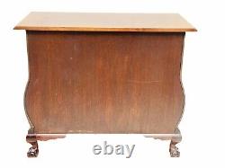 20th C Vintage Baker Furniture Mahogany Bombe Chest / Dresser Ball & Claw Feet
