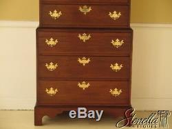 28502E BARTLEY COLLECTION Narrow Chippendale Mahogany 2 Piece Chest On Chest