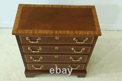 50883EC BAKER 4 Drawer Banded Mahogany Bachelor Accent Chest