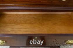 57548EC HICKORY WHITE Inlaid Mahogany Triple Chest on Chest Of Drawers