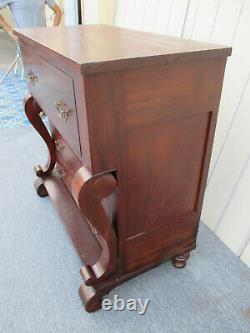 59479 Empire Mahogany High Chest Dresser with Butlers DESK