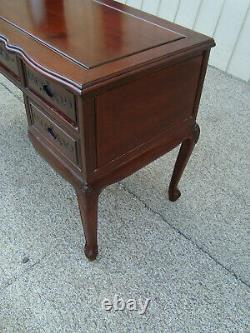 60221 Oriental Solid Mahogany Office Desk Chest