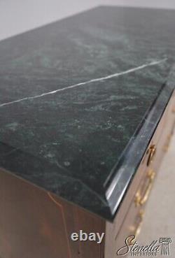 60321EC Neoclassical Italian Design Marble Top Mahogany Commode Chest