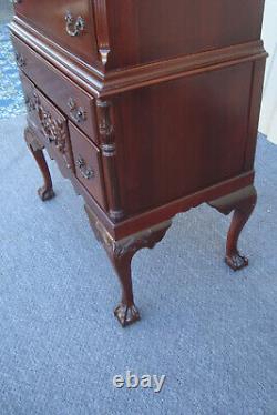 61676 Solid Mahogany High Boy Dresser Chest