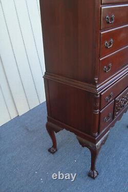 61676 Solid Mahogany High Boy Dresser Chest