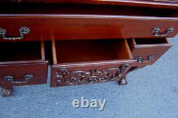 61676 Solid Mahogany High Boy Dresser Chest