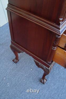 61676 Solid Mahogany High Boy Dresser Chest