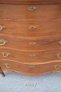 61683 Antique Mahogany High Chest with Mirror