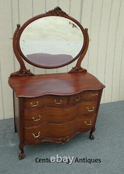 62314 Antique Mahogany Dresser Chest with Mirror