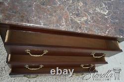 62530EC Neoclassical 3 Drawer Marble Top Mahogany Chest