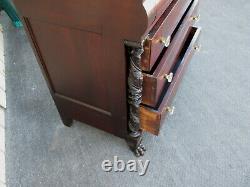 63111 Antique Mahogany Empire Dresser with Mirror