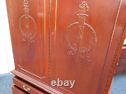 63124 Solid Mahogany Linen Cabinet High Chest Cabinet