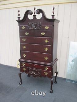 63688 Antique Mahogany High Boy Chest Dresser