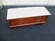 63947 Mahogany Cedar Lined Blanket Chest with Upholstered seat