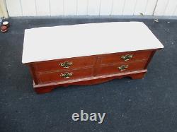 63947 Mahogany Cedar Lined Blanket Chest with Upholstered seat