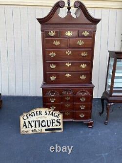 64886 THOMASVILLE Mahogany 2 piece High Chest Dresser