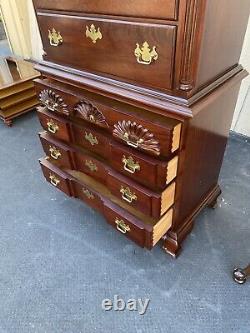 64886 THOMASVILLE Mahogany 2 piece High Chest Dresser