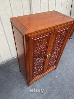 65173 Mahogany Oriental Storage Cabinet Chest