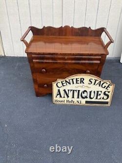 65494 Burled Mahogany Washstand Chest