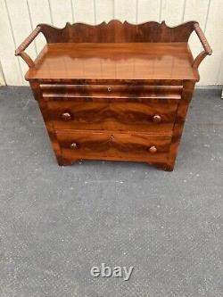 65494 Burled Mahogany Washstand Chest