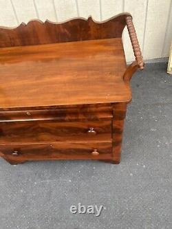 65494 Burled Mahogany Washstand Chest