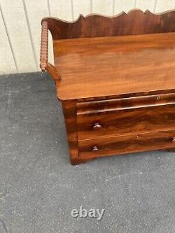 65494 Burled Mahogany Washstand Chest