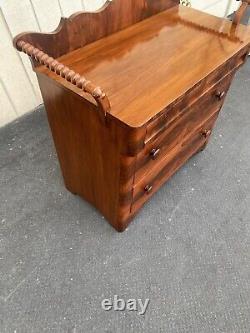 65494 Burled Mahogany Washstand Chest