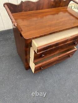 65494 Burled Mahogany Washstand Chest