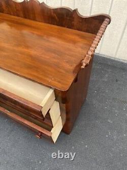 65494 Burled Mahogany Washstand Chest