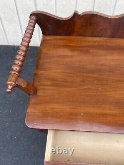 65494 Burled Mahogany Washstand Chest