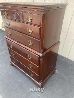 65558 Solid Mahogany Georgetown Galleries High Chest Dresser