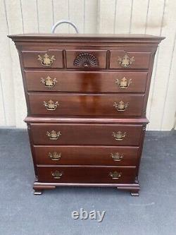 65558 Solid Mahogany Georgetown Galleries High Chest Dresser