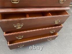 65558 Solid Mahogany Georgetown Galleries High Chest Dresser