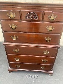 65558 Solid Mahogany Georgetown Galleries High Chest Dresser